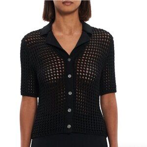 Theory Crochet Camp Shirt